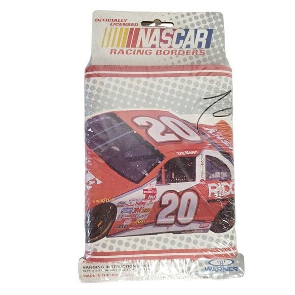 Nascar Racing Wallpaper Border 20 Tony Stewart Home Depot Man Cave Garage Decor - Picture 1 of 2